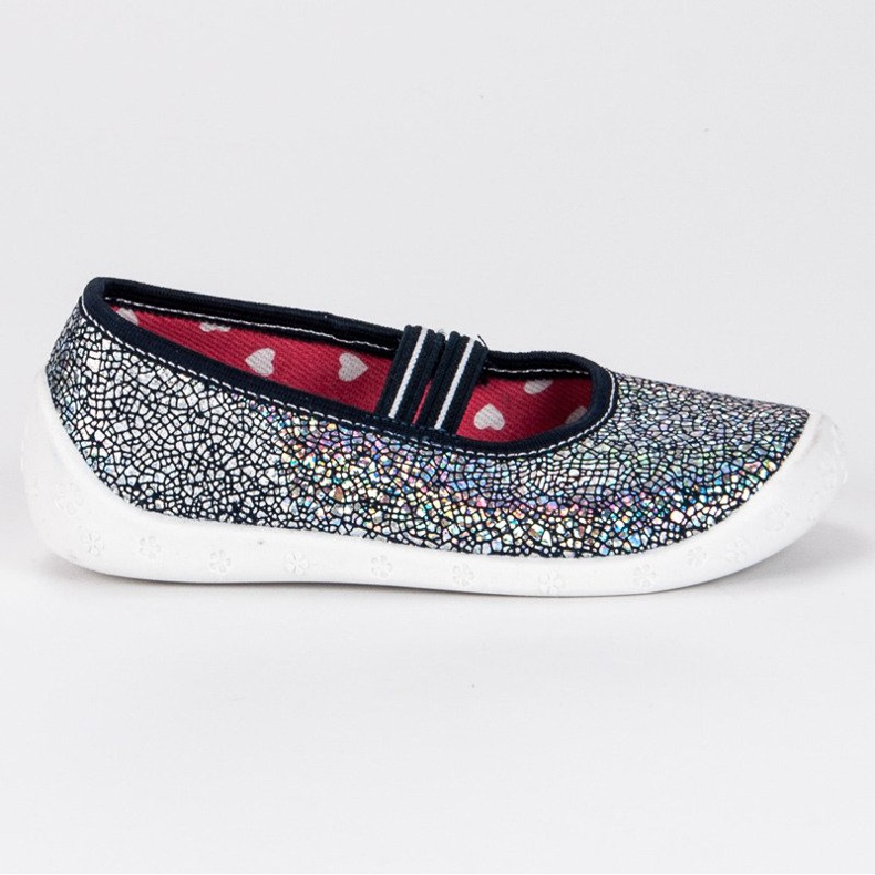 Raweks Glänzende Hausschuhe mit einem elastischen Band grau