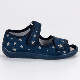 Raweks Hausschuhe in Sternen blau