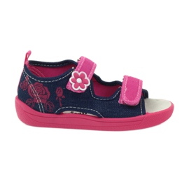 American Club Amerikanische Sandalen Kinderschuhe Lederinnensohle rosa marineblau