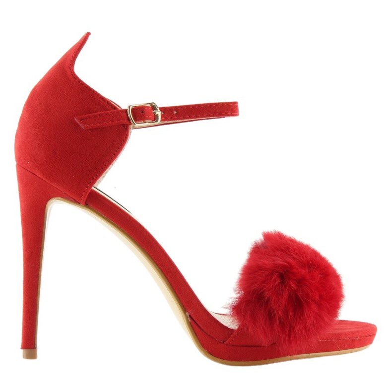 Rote Sandalen auf hohem Absatz L6120 Rot