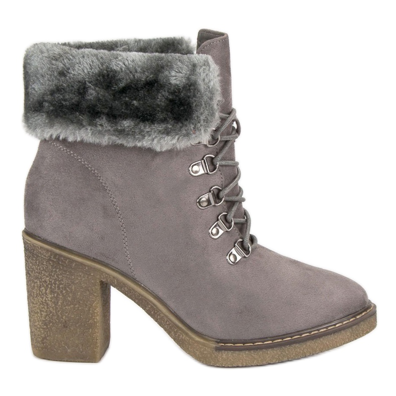 Seastar Schnürstiefel mit Fell grau