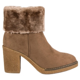 Seastar Wildlederstiefel mit Fell schwarz braun