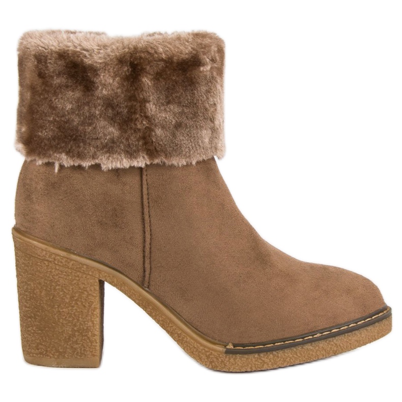 Seastar Wildlederstiefel mit Fell schwarz braun