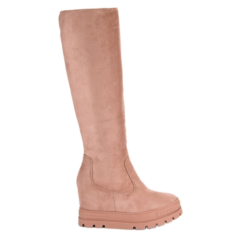Seastar Keilstiefel aus Wildleder rosa
