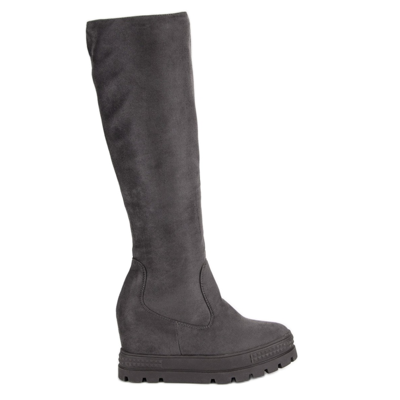 Seastar Keilstiefel aus Wildleder grau