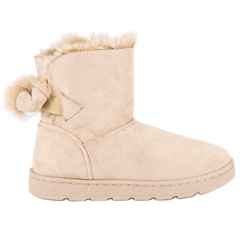 Beige Schneestiefel für Damen
