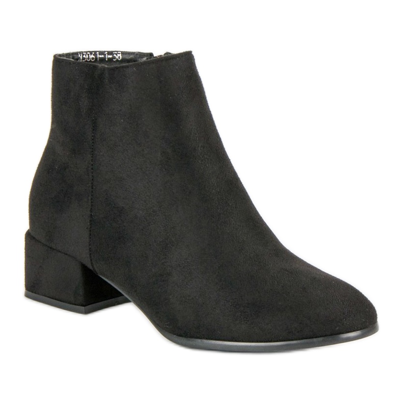 Damen niedrige Stiefel schwarz