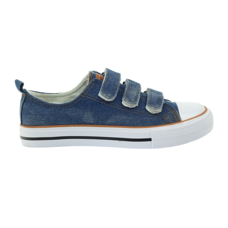 American Club Denim dk Turnschuhe mit Klettverschluss blau