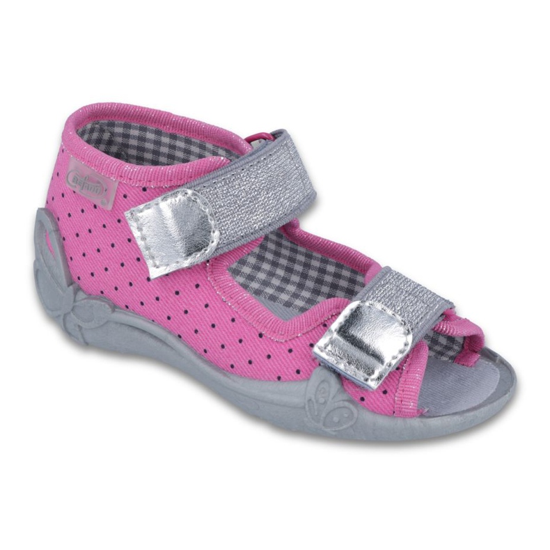 Befado Kinderschuhe 242P083 grau rosa