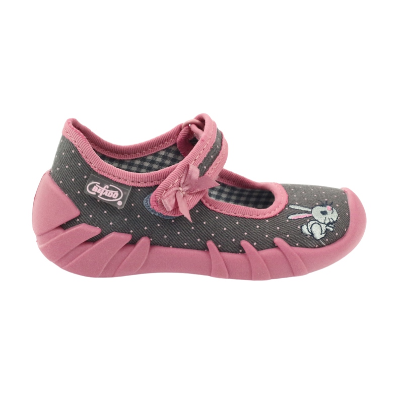 Befado Kinderschuhe 109P168 grau rosa