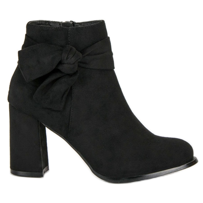 Stiefeletten aus Wildleder mit hohem Absatz schwarz