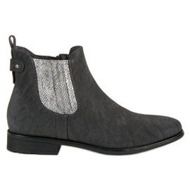 Vinceza Elegante Booties Jodhpur-Stiefel grau