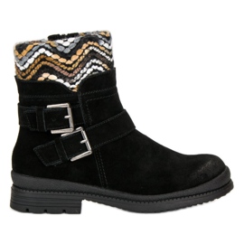 Filippo Stiefeletten aus schwarzem Leder