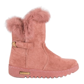 Warme rosa Schneestiefel