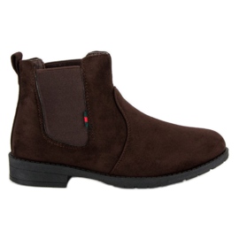 Lady Fashion Ankle Boots aus Wildleder zum Hineinschlüpfen braun