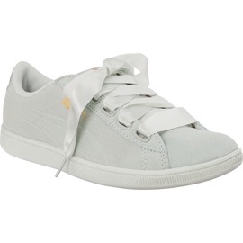 Puma Vikky Ribbon Satin Blue Flower Blaue Blume