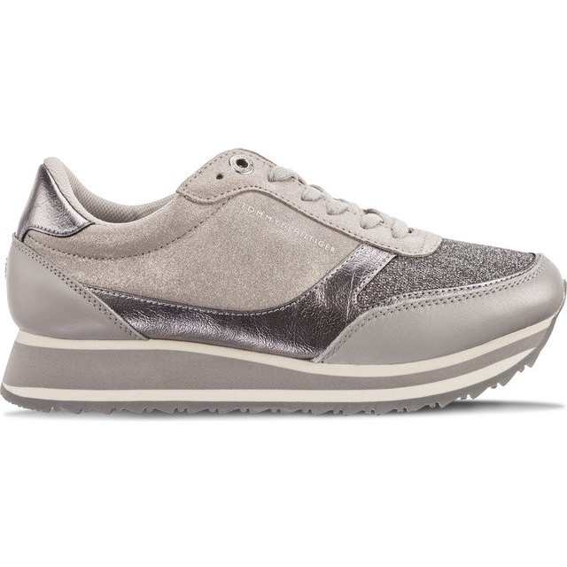 Tommy Hilfiger Metallic Retro Runner 001 Diamond Grey grau