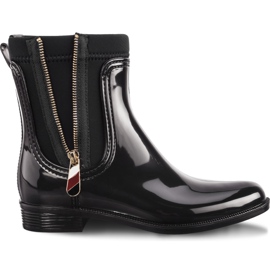 Tommy Hilfiger Material Mix Regenstiefel 990 Schwarz