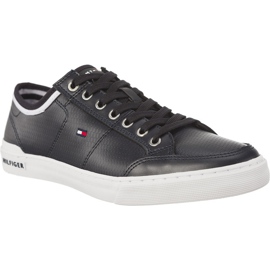 Tommy Hilfiger Core Corporate Leather 403 Mitternacht schwarz