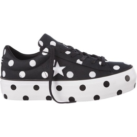 Converse C560695 Ein-Stern-Plattform weiß schwarz