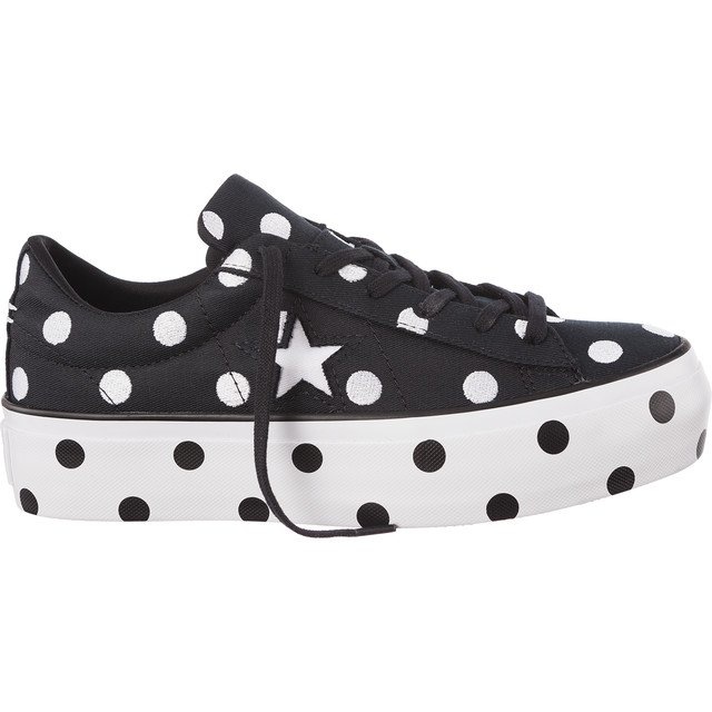 Converse C560695 Ein-Stern-Plattform weiß schwarz