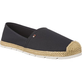 Tommy Hilfiger Espadrilles aus flacher Baumwolle 403 navy blau