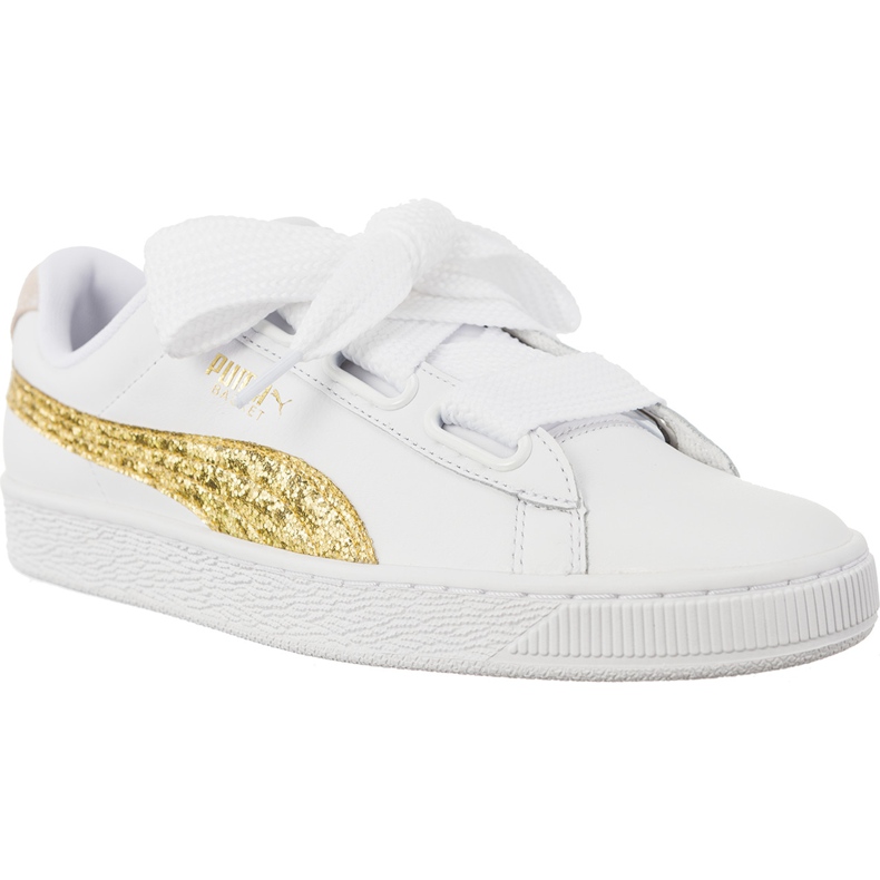 Puma Korbherz Glitter Wn 801 weiß gelb