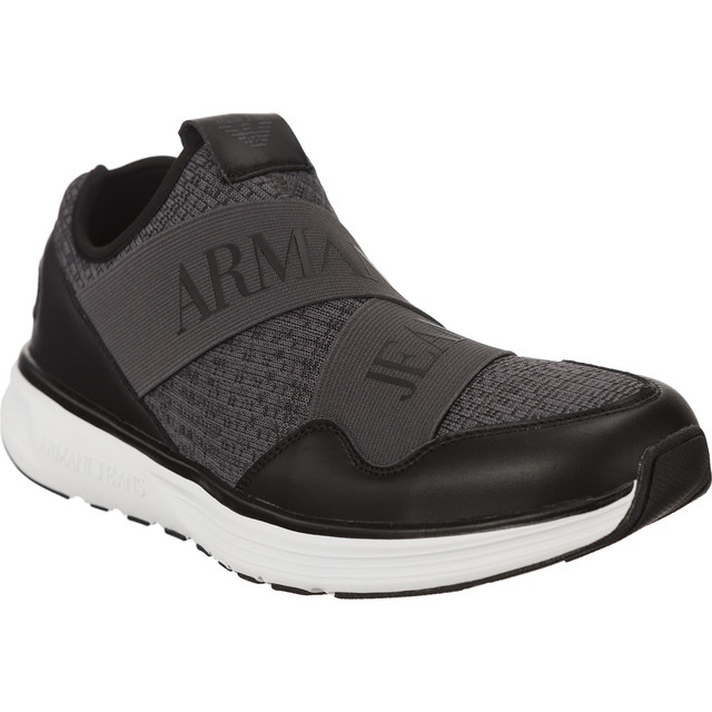 Armani Jeans Man gewebt Sneaker 9350607a406 schwarz grau