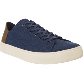 Toms Gewaschenes Canvas-Leder Herren 862 braun navy blau