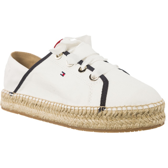 Tommy Hilfiger - Espadrille mit Metallschnürung 121 weiß