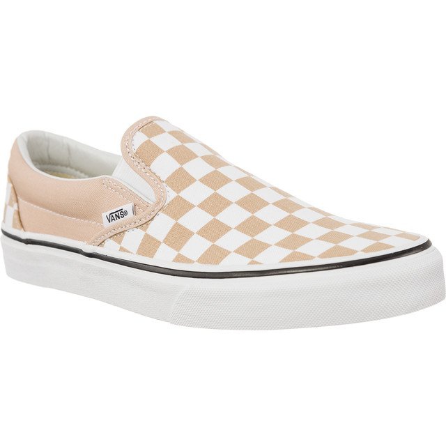 Vans Klassischer Slip On Checkerboard Qco Frappe True White weiß braun