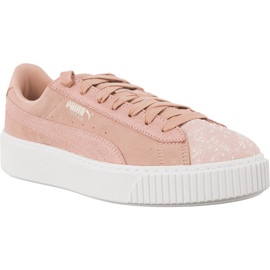 Wildlederplattform Peach Beige PUMA Weiß violett rosa