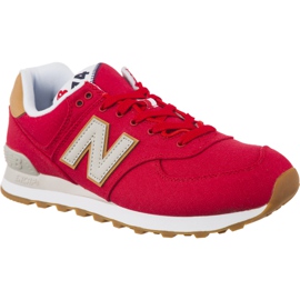 New Balance Ml574yla Team Red mit bedecktem Himmel rot