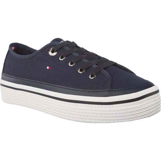Tommy Hilfiger Corporate Flatform Sneaker blau