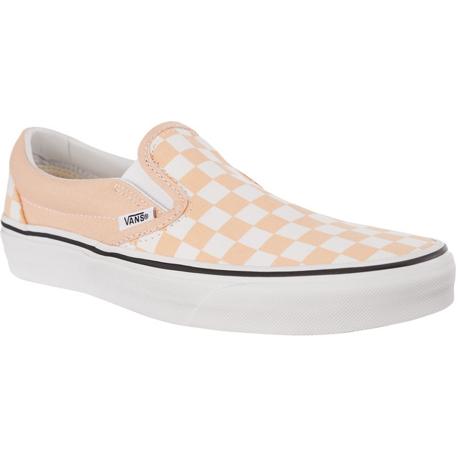 Vans Klassischer Beleg auf U77-Schachbrett gebleichter Aprikose True White weiß rosa