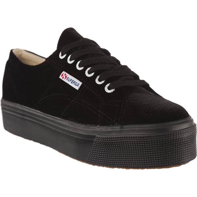 Superga 2790 Velvetw 999 schwarz