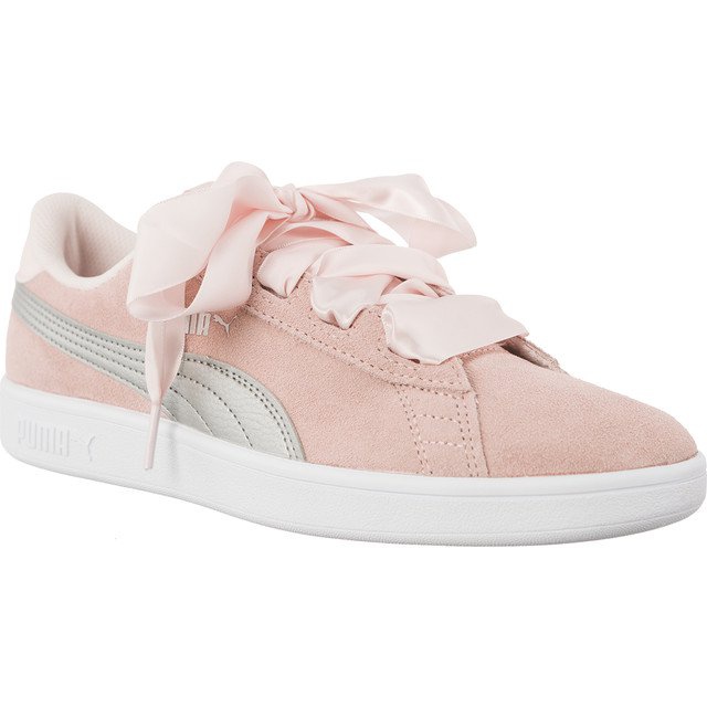 Puma Smash V2 Ribbon grau rosa