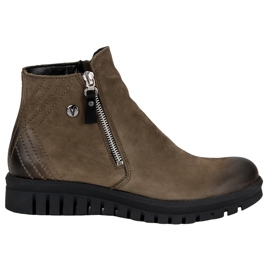 Niedrige Stiefel auf dem VINCEZA-Reißverschluss grün