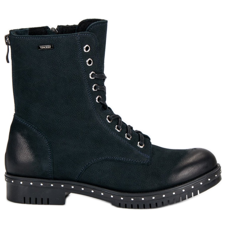 Marineblaue Lederarbeiter von VINCEZA