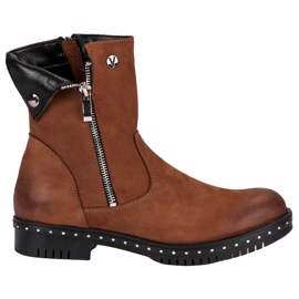 Braune Lederstiefel von VINCEZA