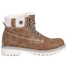 Filippo Stiefel aus braunem Lammfell