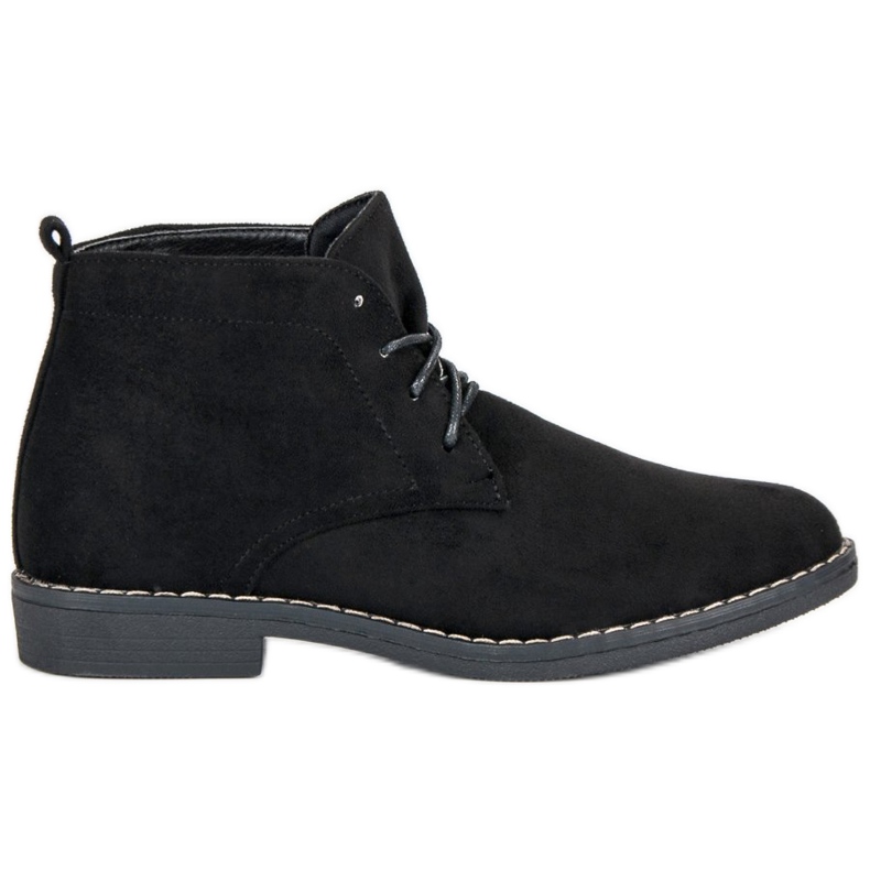 Niedrig gebundene Stiefel schwarz