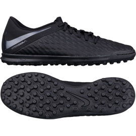 Nike Hypervenom Phantomx 3 Club Tf AJ3811-001 Fußballschuh schwarz schwarz