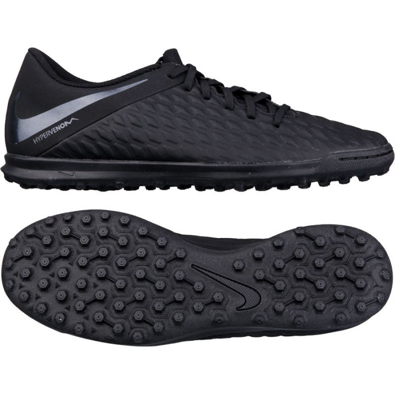 Nike Hypervenom Phantomx 3 Club Tf AJ3811-001 Fußballschuh schwarz schwarz