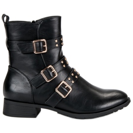 J. Star Rockige schwarze Stiefel