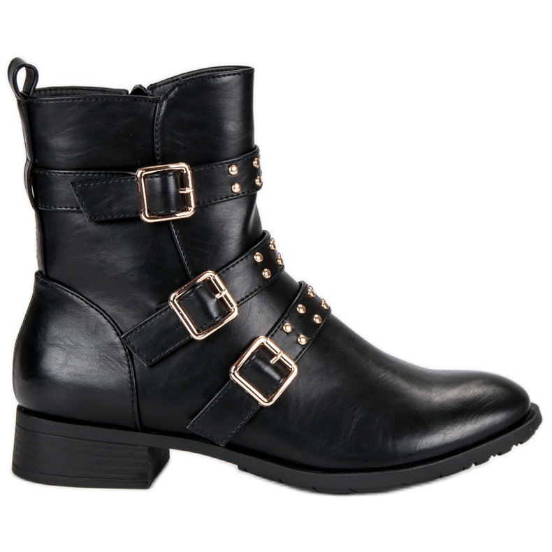J. Star Rockige schwarze Stiefel