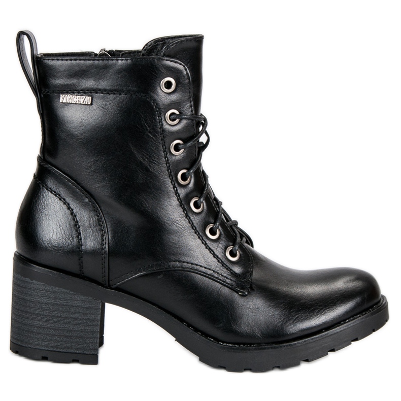 Schwarze Vinceza-Schnürstiefel