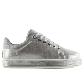 Silberne Damenturnschuhe K-301 Silber grau
