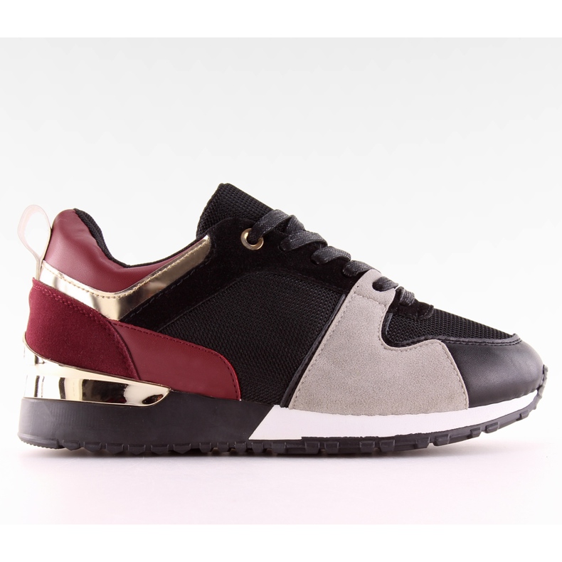 M-B01 Black Winered schwarze Sportschuhe für Damen