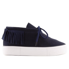 Marineblaue Damenturnschuhe A-63 D.BLUE navy blau